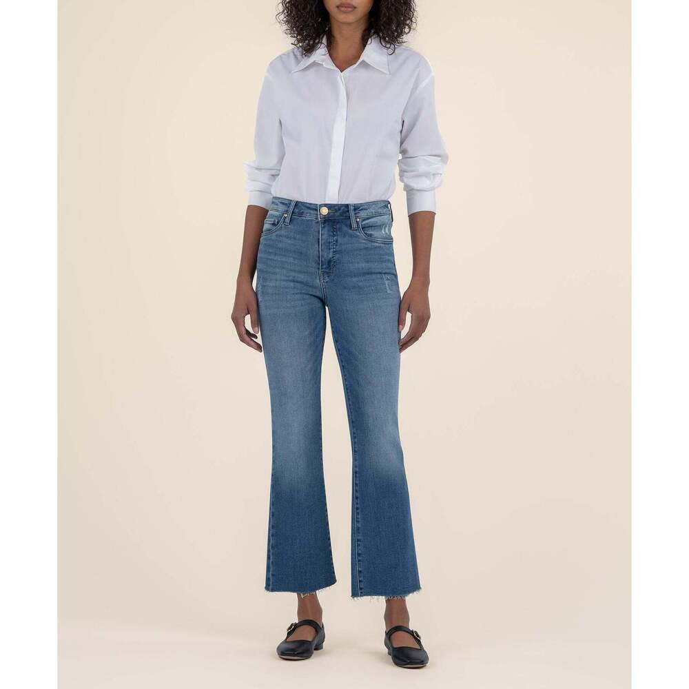 Kut from the Kloth Kelsey High Rise Ankle Flare, Petite Size 2P2P / Perceptual W